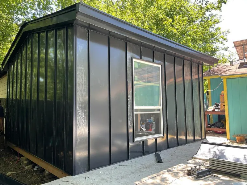 Black standing seam metal wall panels for Metal Roof Installation in Hickory Hills